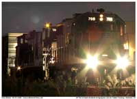 Another image of UP 766 settin out boxcars on the OC Register spur in South Anaheim.