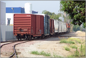 Here is a series of images as the 1st LaMirada switches out box cars of wood for Weber. This customer no longer receives rail service