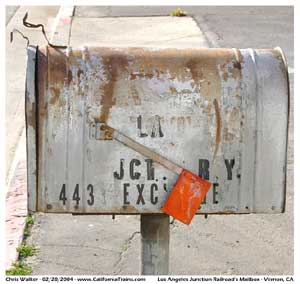* The mailbox for the LA JCT RY at 443 Exchange Ave in Vernon