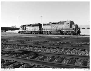 BNSF 2589 running RCL as yard power at the east end of Hobart yard