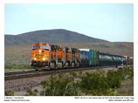.... then over west to the grade crossing at National Trails Hwy for another image of BNSF 4618 coming west...